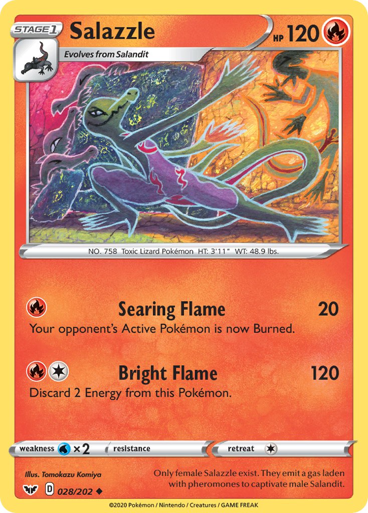 Salazzle⁣ - Sword & Shield⁣ (Uncommon)⁣ [28] English / Near Mint / Normal