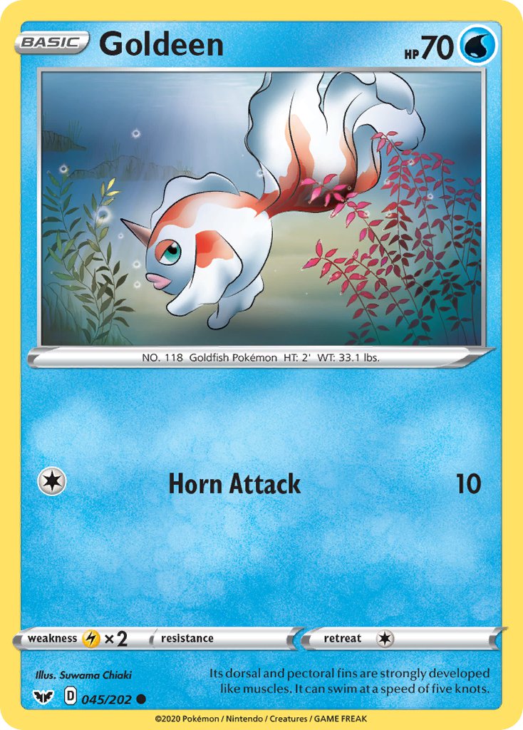 Goldeen⁣ - Sword & Shield⁣ (Common)⁣ [45] English / Near Mint / Reverse-Holo Normal