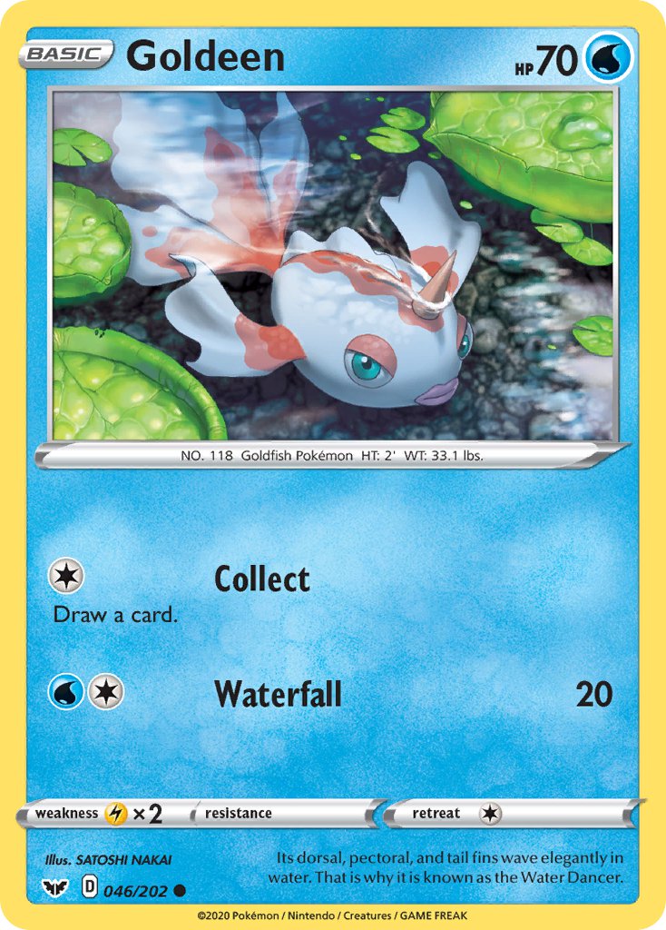 Goldeen⁣ - Sword & Shield⁣ (Common)⁣ [46] English / Near Mint / Reverse-Holo Normal
