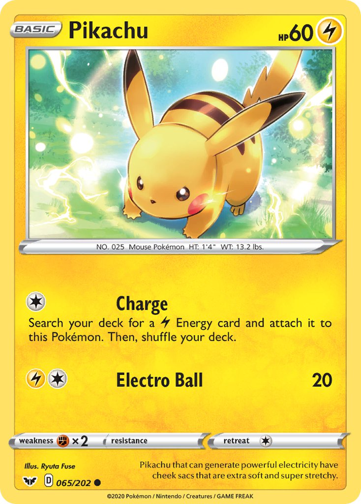 Pikachu⁣ - Sword & Shield⁣ (Common)⁣ [65]