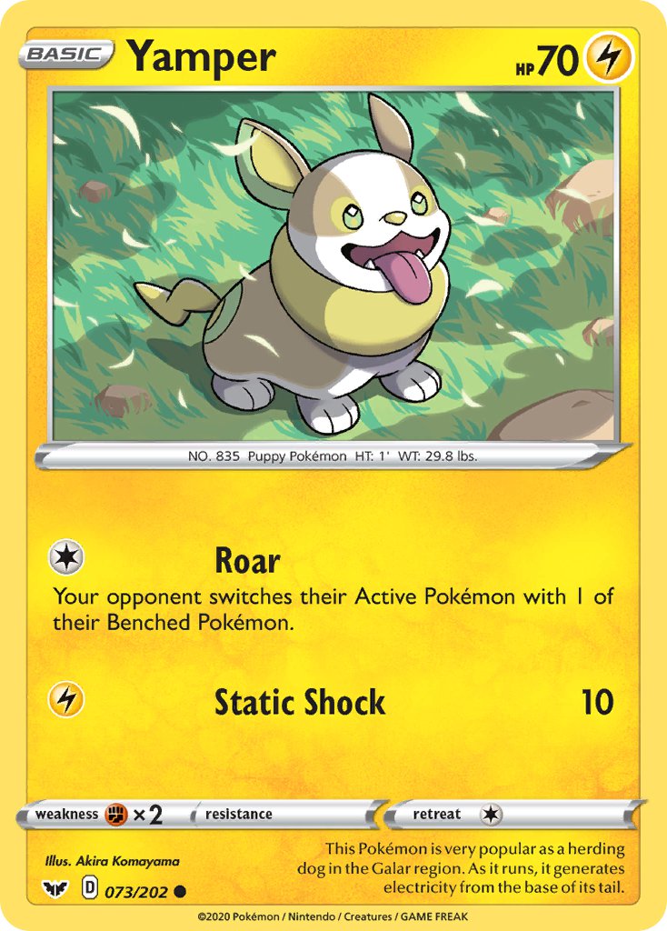 Yamper⁣ - Sword & Shield⁣ (Common)⁣ [73] English / Near Mint / Normal