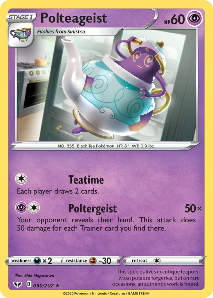 Polteageist⁣ - Sword & Shield⁣ (Rare)⁣ [90] English / Near Mint / Reverse-Holo Normal