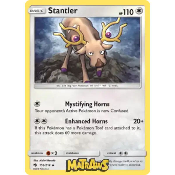 Stantler - 156/214 Enkeltkort Lost Thunder 