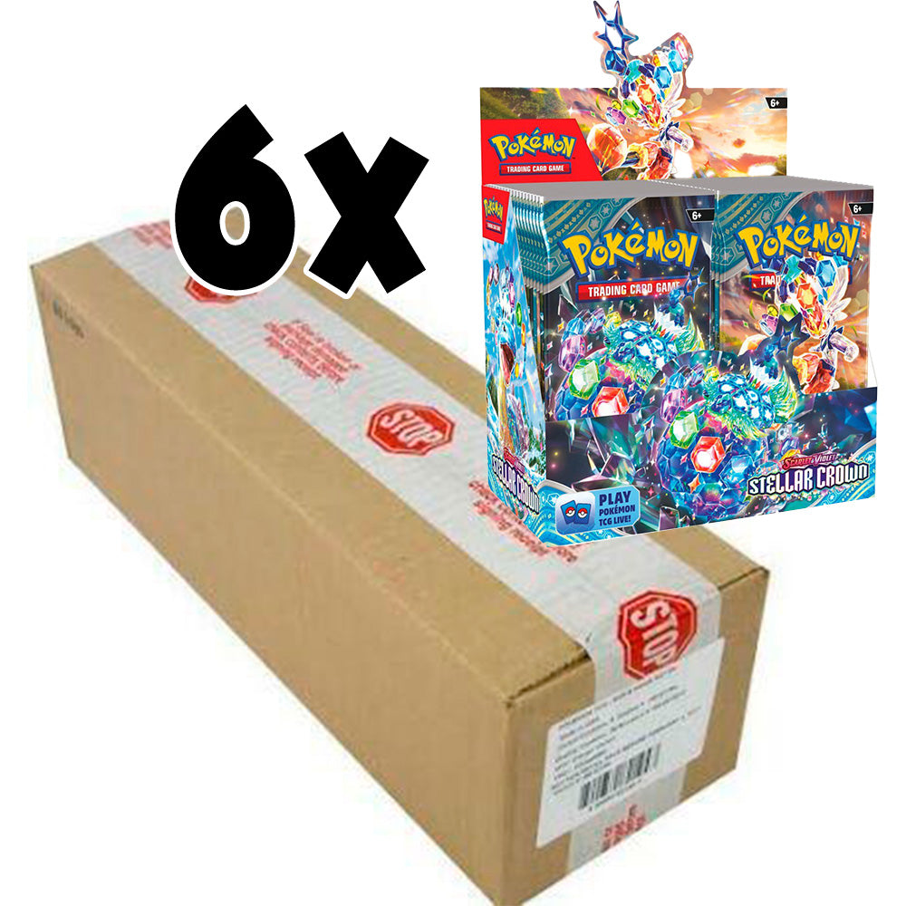 Pokémon TCG: Scarlet & Violet: Stellar Crown - 6 stk. Booster Box (Sealed Case)