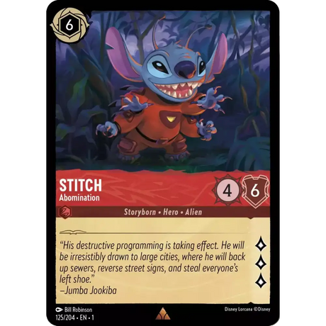 Stitch - Abomination (Rare) - 125/204 - Disney Lorcana