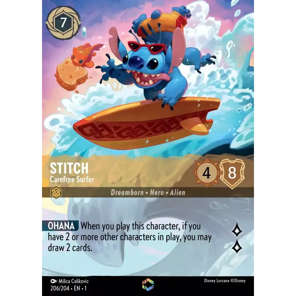 Stitch - Carefree Surfer (Enchanted) - 206/204 - Disney