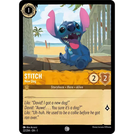 Stitch - New Dog (Common) - 22/204 - Disney Lorcana Singles