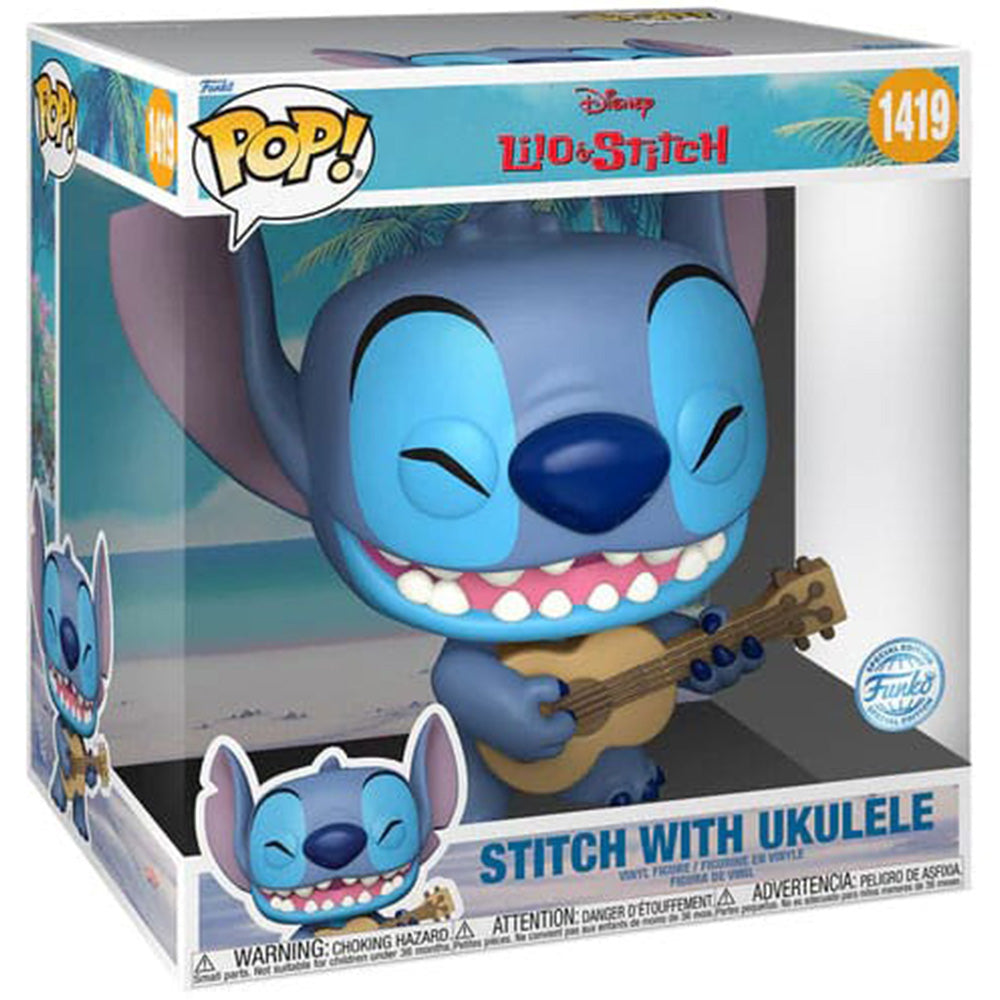 Funko POP! - Disney's Lilo & Stitch: Stitch with Ukulele - Special Edition (Super Sized) #1419