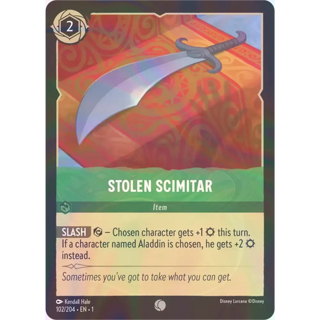 Stolen Scimitar - Foil (Common) - 102/204 - Disney Lorcana