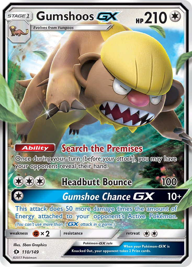 Gumshoos GX - Sun & Moon (Ultra Rare) [SUM-110] English / Light Played / Normal