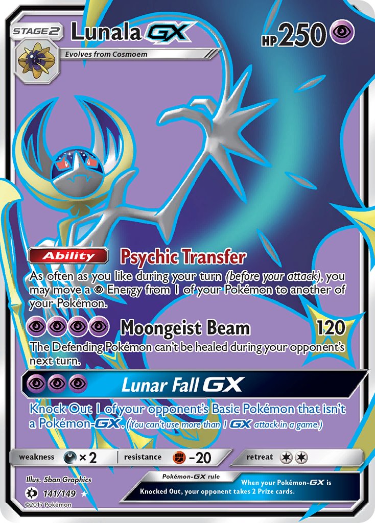 Lunala GX - Sun & Moon (Ultra Rare) [SUM-141] English / Near Mint / Normal