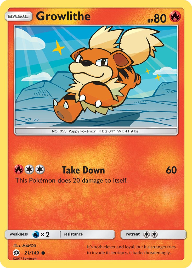 Growlithe - Sun & Moon (Common) [SUM-21] English / Near Mint / Normal