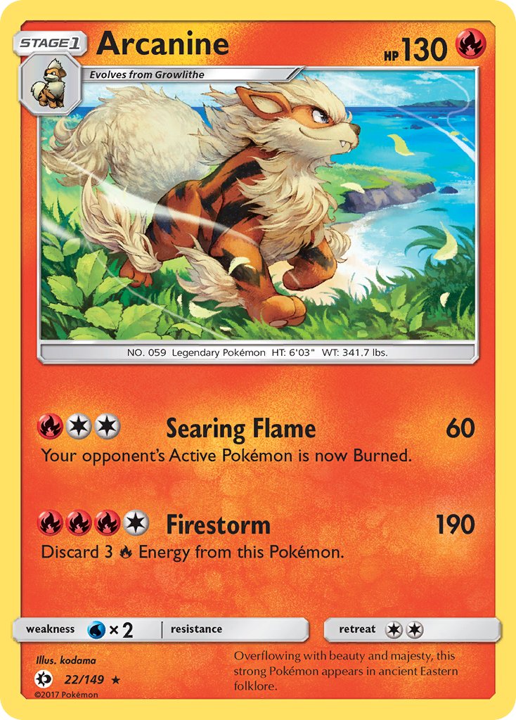 Arcanine - Sun & Moon (Holo Rare) [SUM-22] English / Near Mint / Normal