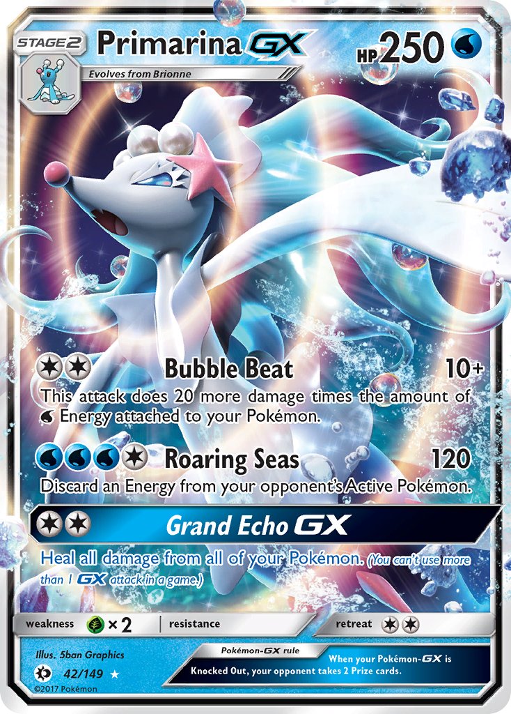 Primarina GX - Sun & Moon (Ultra Rare) [SUM-42] English / Near Mint / Normal
