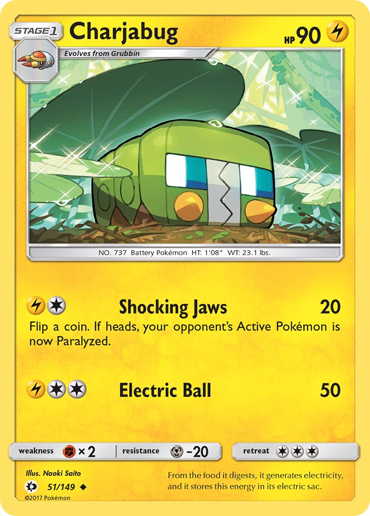Charjabug - Sun & Moon (Uncommon) [SUM-51] English / Near Mint / Normal