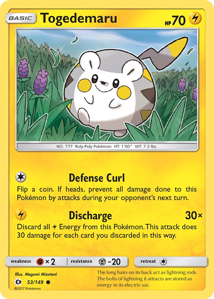 Togedemaru - Sun & Moon (Common) [SUM-53] English / Near Mint / Normal