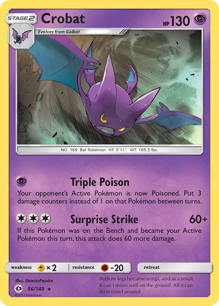 Crobat - Sun & Moon (Holo Rare) [SUM-56] English / Near Mint / Normal