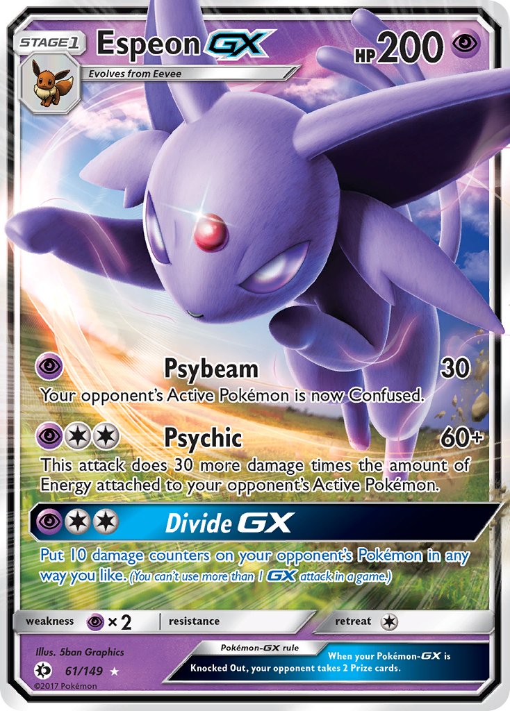 Espeon GX - Sun & Moon (Ultra Rare) [SUM-61] English / Light Played / Normal