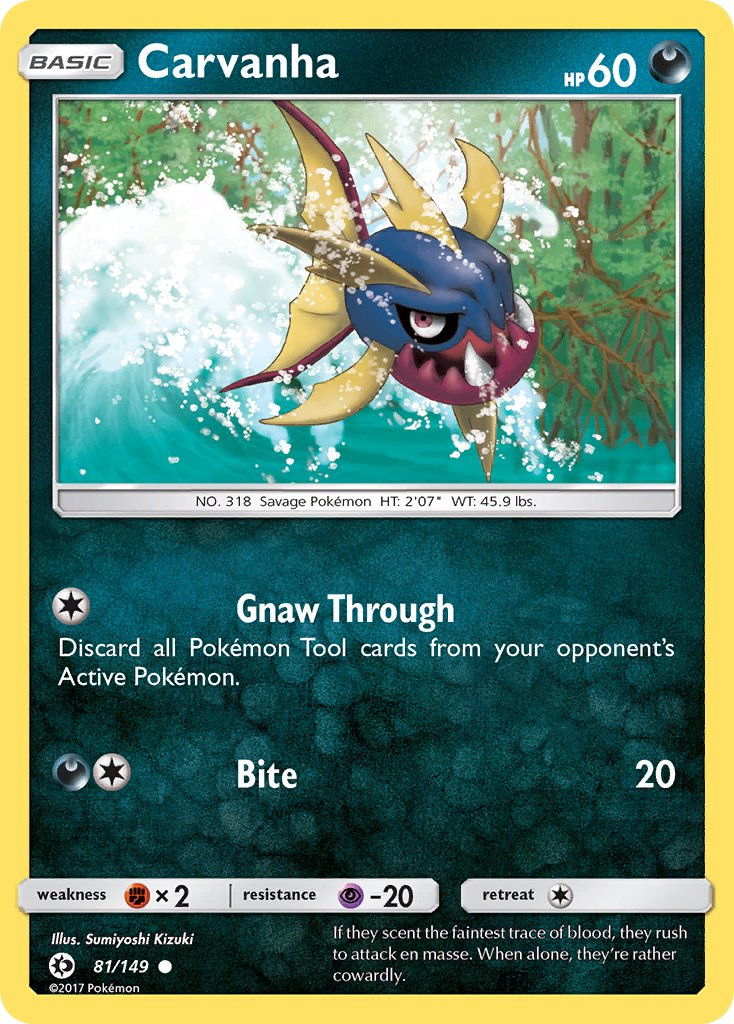 Carvanha - Sun & Moon (Common) [SUM-81] English / Near Mint / Normal
