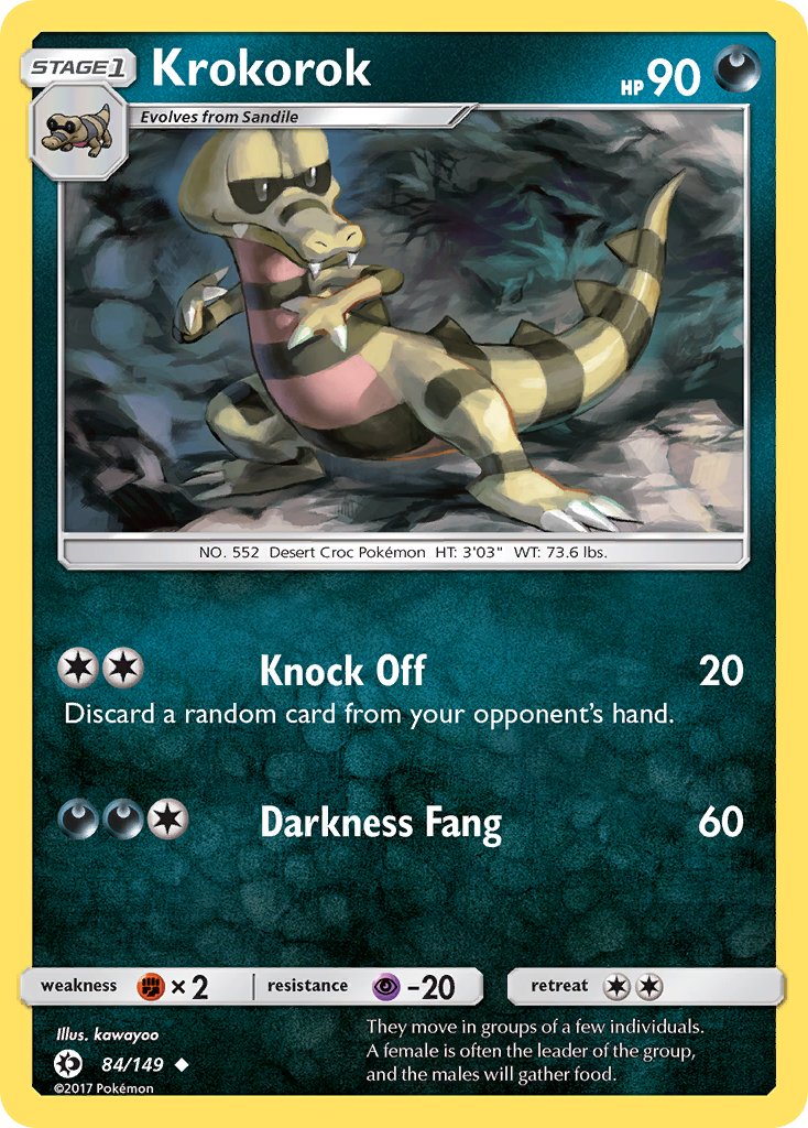 Krokorok - Sun & Moon (Uncommon) [SUM-84] English / Near Mint / Normal