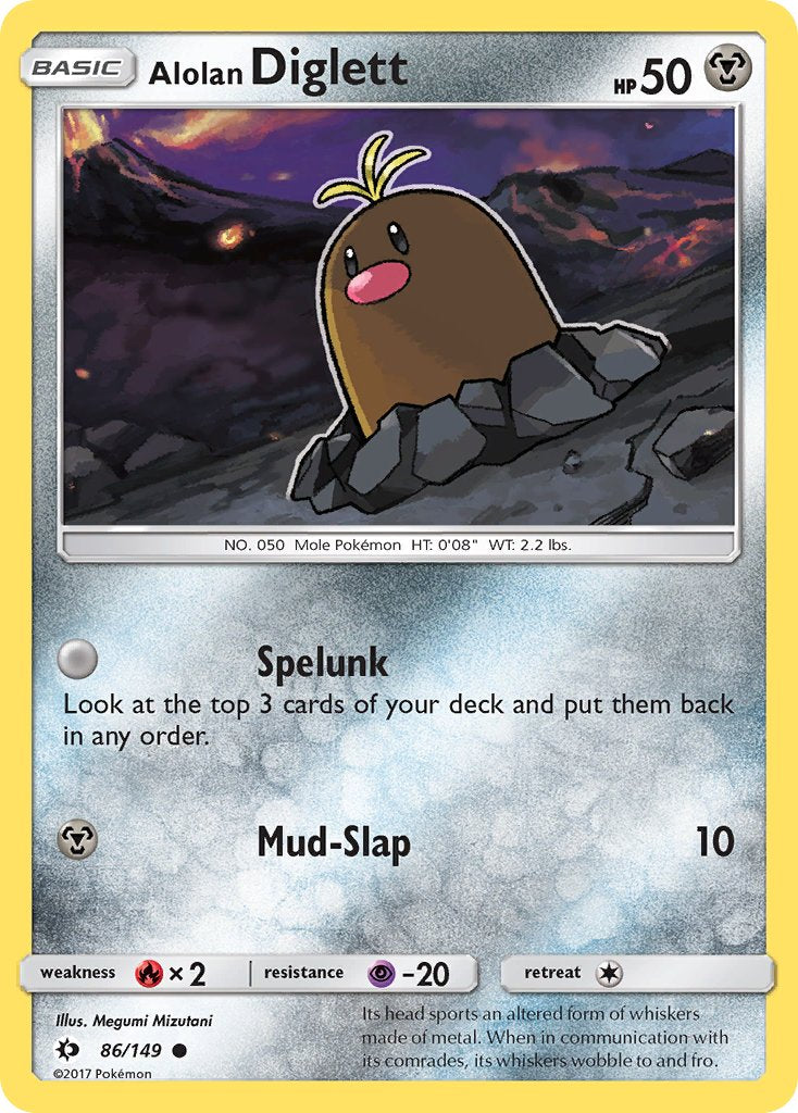 Alolan Diglett - Sun & Moon (Common) [SUM-86] English / Near Mint / Normal