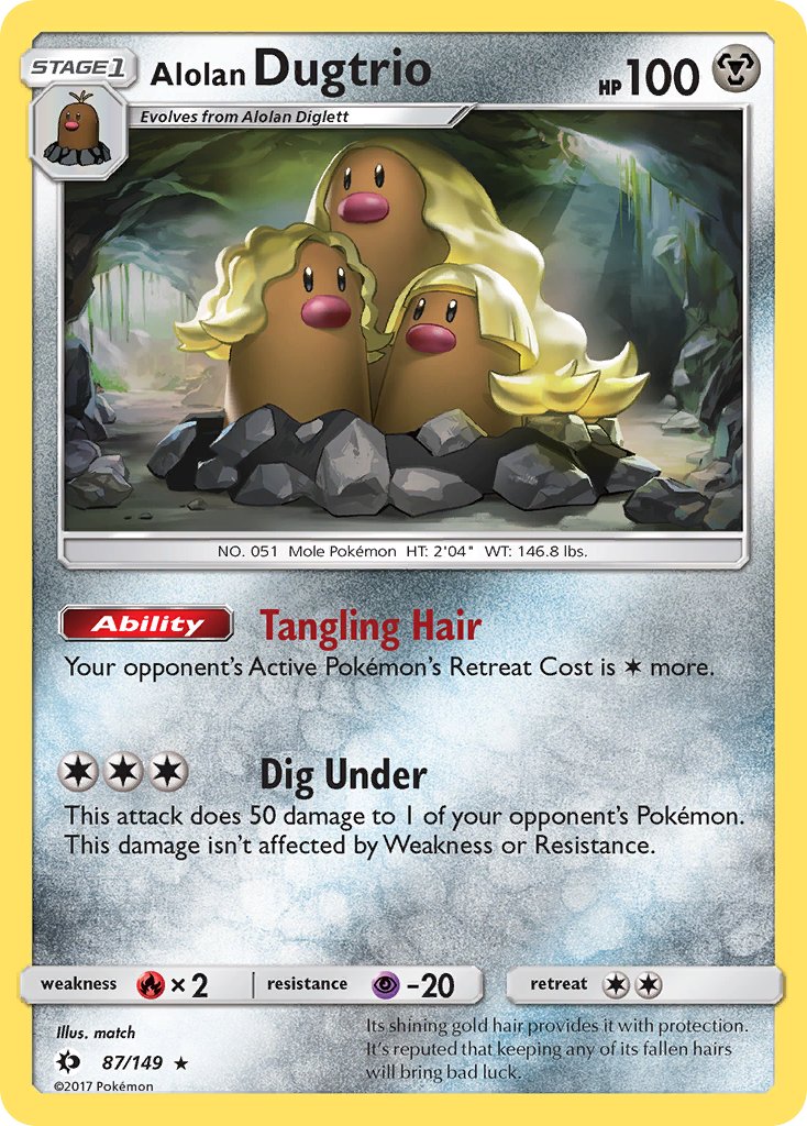 Alolan Dugtrio - Sun & Moon (Holo Rare) [SUM-87] English / Near Mint / Normal
