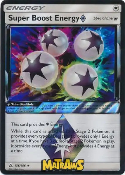 Super Boost Energy (Prism Star) - 136/156 Enkeltkort