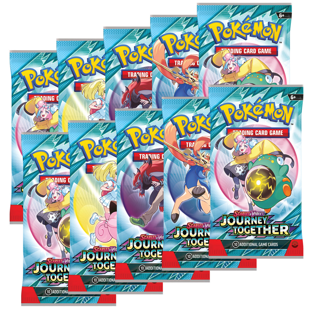 Pokémon TCG: Scarlet & Violet: Journey Together - 10 stk. Booster Packs