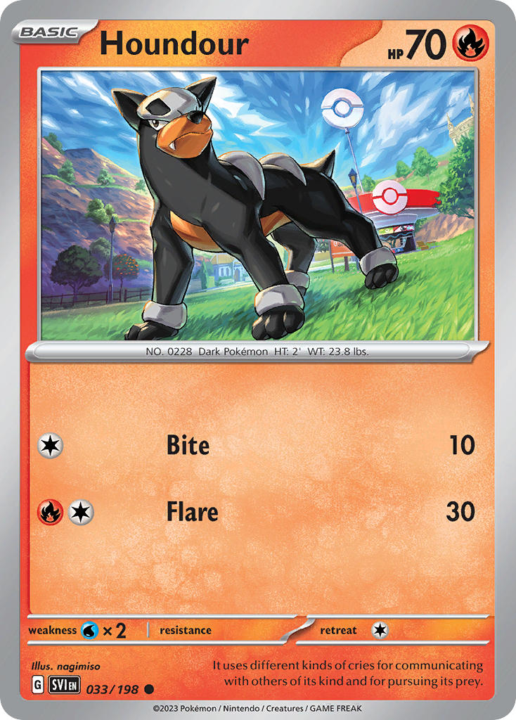 Houndour⁣ - Scarlet & Violet⁣ (Common)⁣ [033] English / Near Mint / Normal