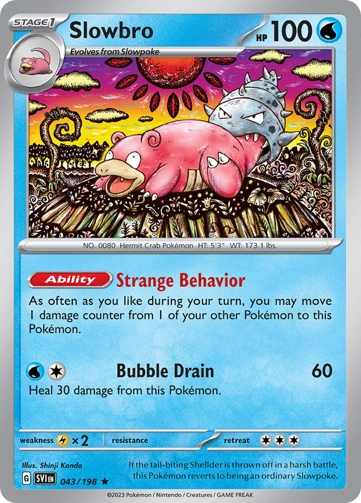 Slowbro⁣ - Scarlet & Violet⁣ (Rare)⁣ [043] English / Near Mint / Normal