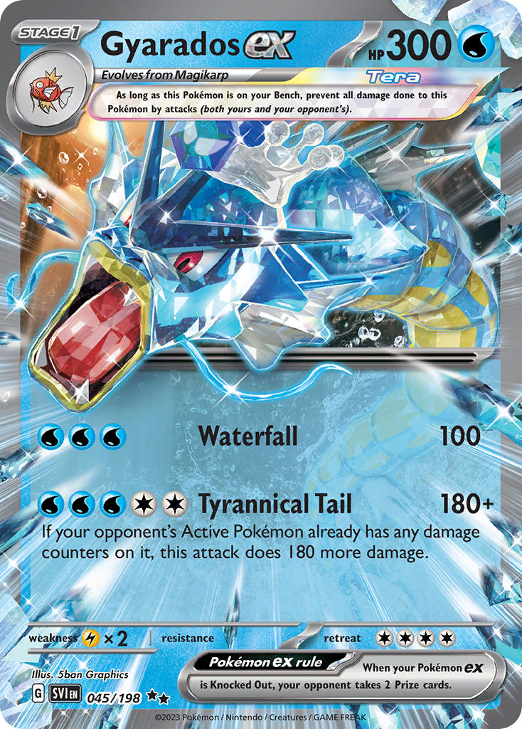 Gyarados ex⁣ - Scarlet & Violet⁣ (Double Rare)⁣ [045] English / Good / Normal