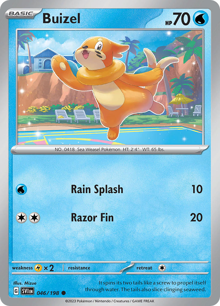 Buizel⁣ - Scarlet & Violet⁣ (Common)⁣ [046] English / Near Mint / Reverse-Holo Normal