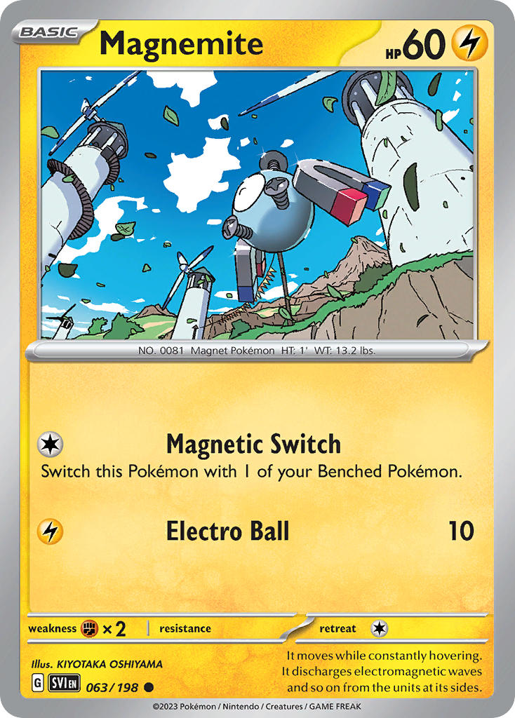 Magnemite⁣ - Scarlet & Violet⁣ (Common)⁣ [063] English / Near Mint / Normal