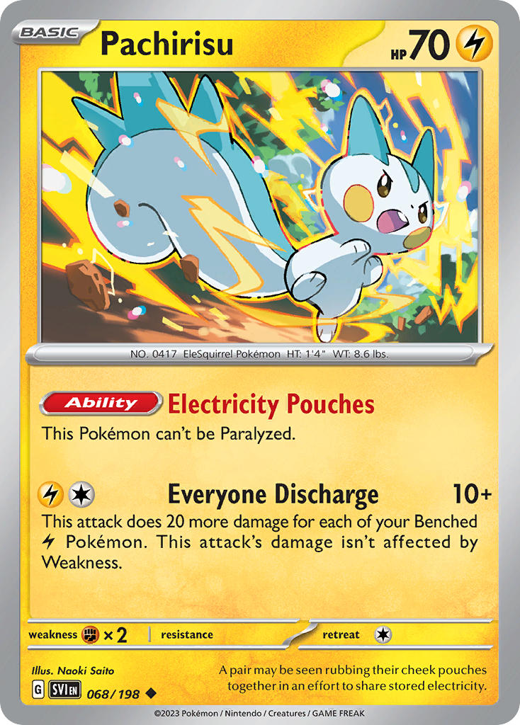 Pachirisu⁣ - Scarlet & Violet⁣ (Uncommon)⁣ [068] English / Near Mint / Normal