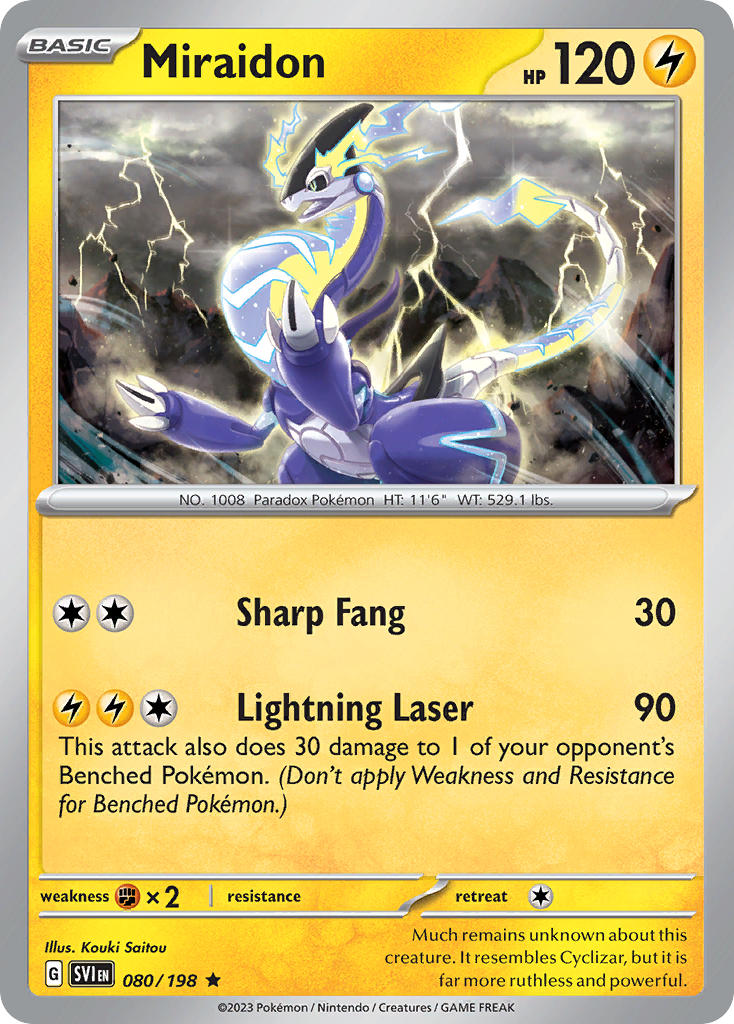 Miraidon⁣ - Scarlet & Violet⁣ (Rare)⁣ [080] English / Near Mint / Normal