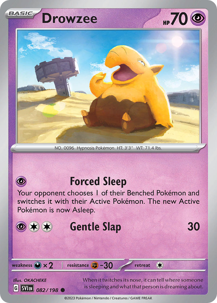 Drowzee⁣ - Scarlet & Violet⁣ (Common)⁣ [082] English / Near Mint / Reverse-Holo Normal