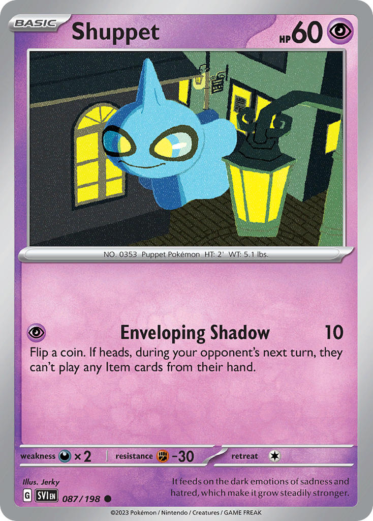 Shuppet⁣ - Scarlet & Violet⁣ (Common)⁣ [087] English / Near Mint / Normal