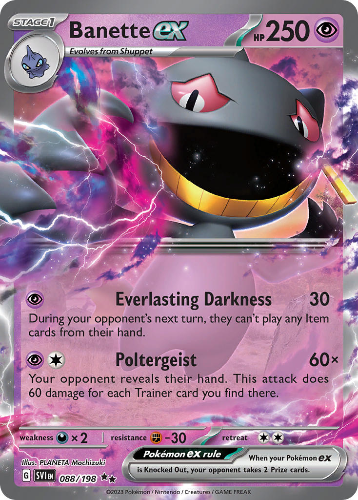Banette ex⁣ - Scarlet & Violet⁣ (Double Rare)⁣ [088] English / Near Mint / Normal