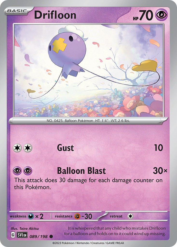 Drifloon⁣ - Scarlet & Violet⁣ (Common)⁣ [089] English / Near Mint / Normal