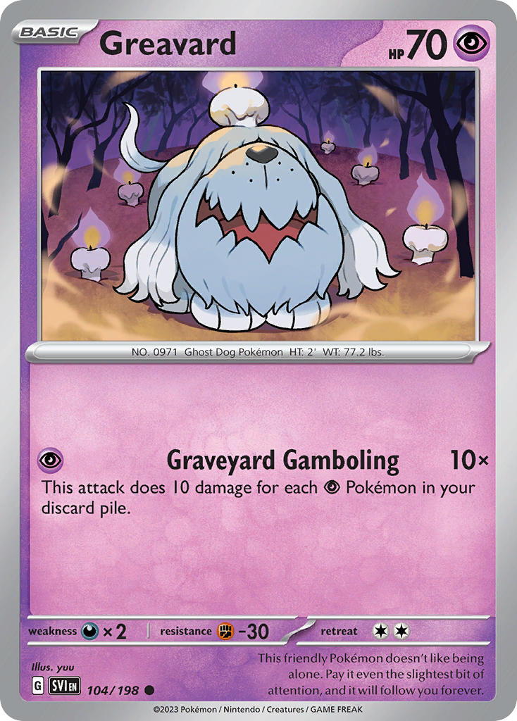 Greavard⁣ - Scarlet & Violet⁣ (Common)⁣ [104] English / Near Mint / Normal