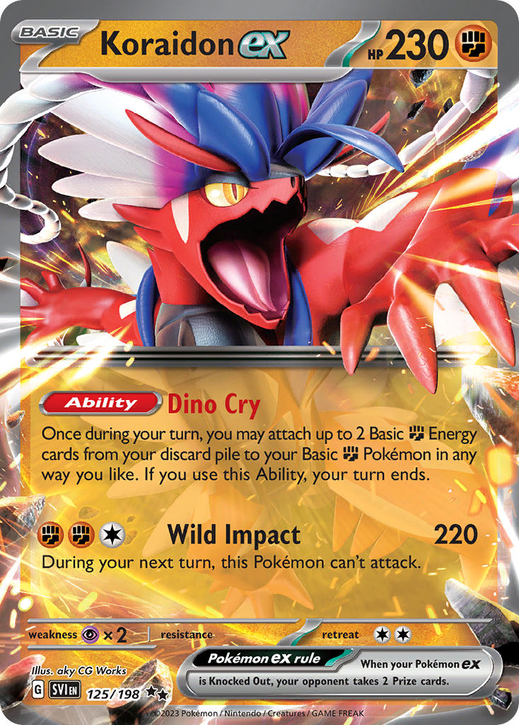 Koraidon ex⁣ - Scarlet & Violet⁣ (Double Rare)⁣ [125] English / Near Mint / Normal