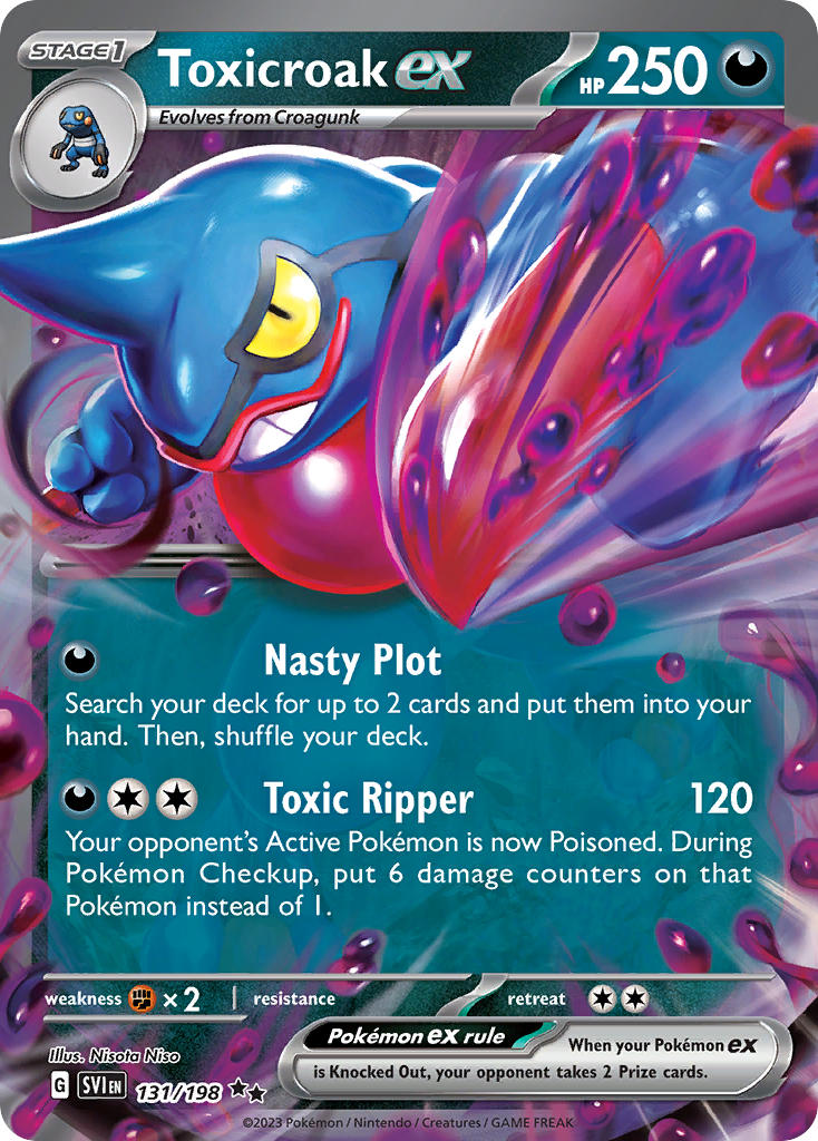 Toxicroak ex⁣ - Scarlet & Violet⁣ (Double Rare)⁣ [131] English / Near Mint / Normal