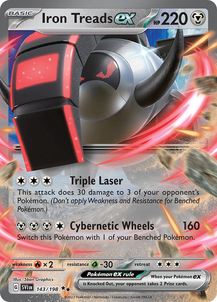 Iron Treads ex⁣ - Scarlet & Violet⁣ (Double Rare)⁣ [143] English / Near Mint / Normal