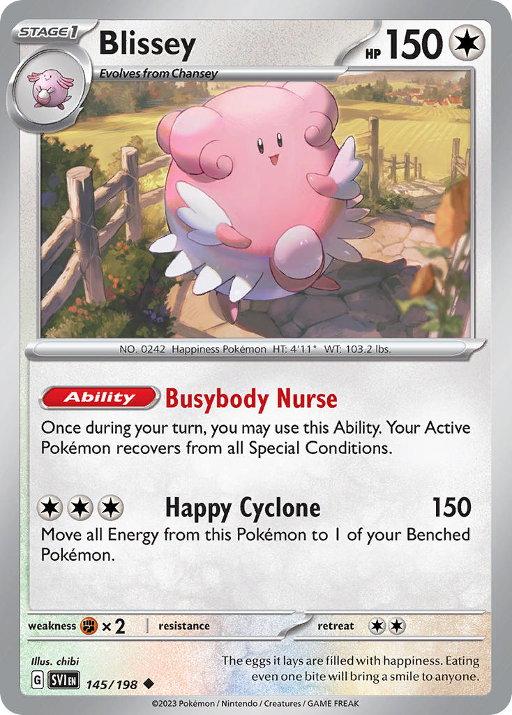 Blissey⁣ - Scarlet & Violet⁣ (Uncommon)⁣ [145] English / Near Mint / Reverse-Holo Normal