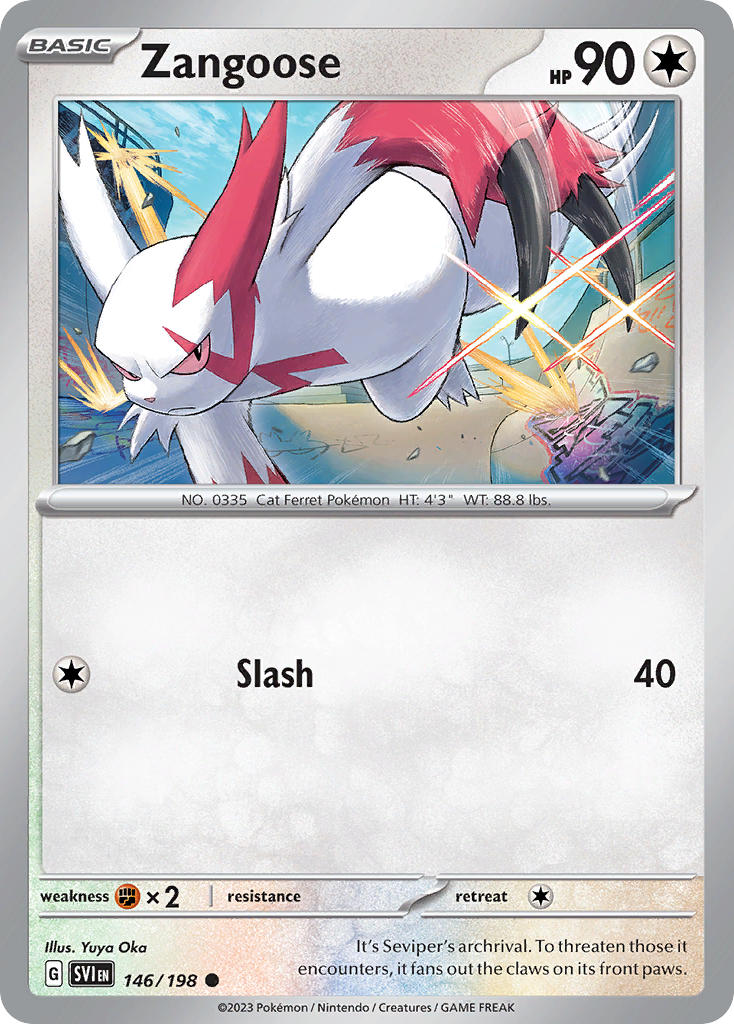 Zangoose⁣ - Scarlet & Violet⁣ (Common)⁣ [146] English / Near Mint / Reverse-Holo Normal