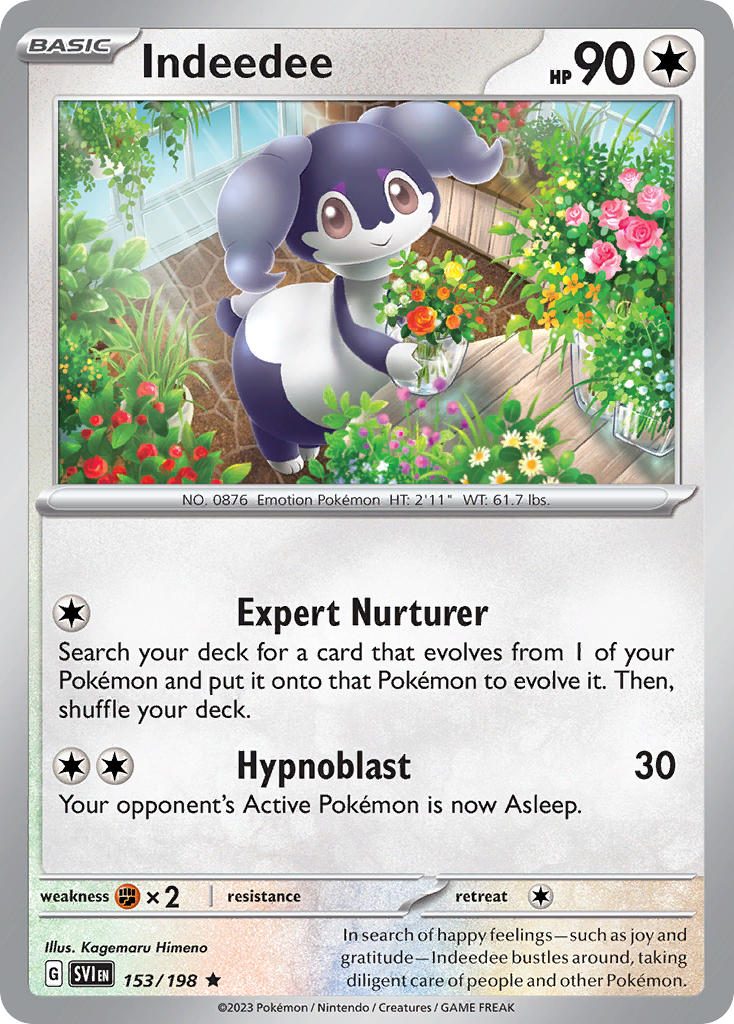 Indeedee⁣ - Scarlet & Violet⁣ (Rare)⁣ [153] English / Near Mint / Reverse-Holo Normal