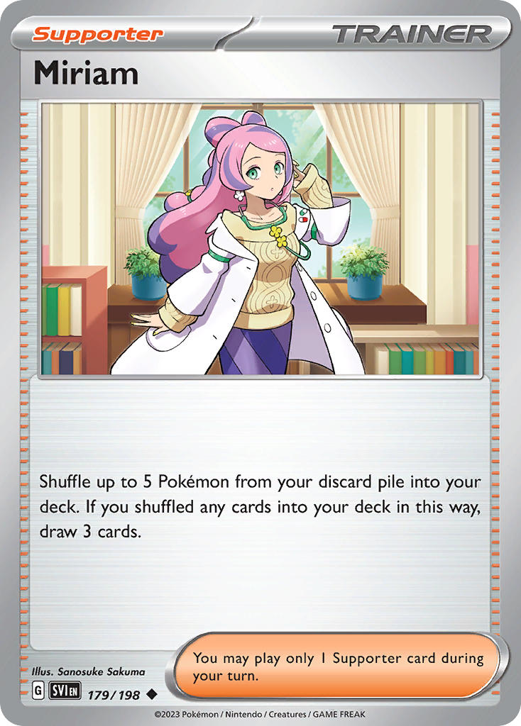 Miriam⁣ - Scarlet & Violet⁣ (Uncommon)⁣ [179] English / Near Mint / Reverse-Holo Normal