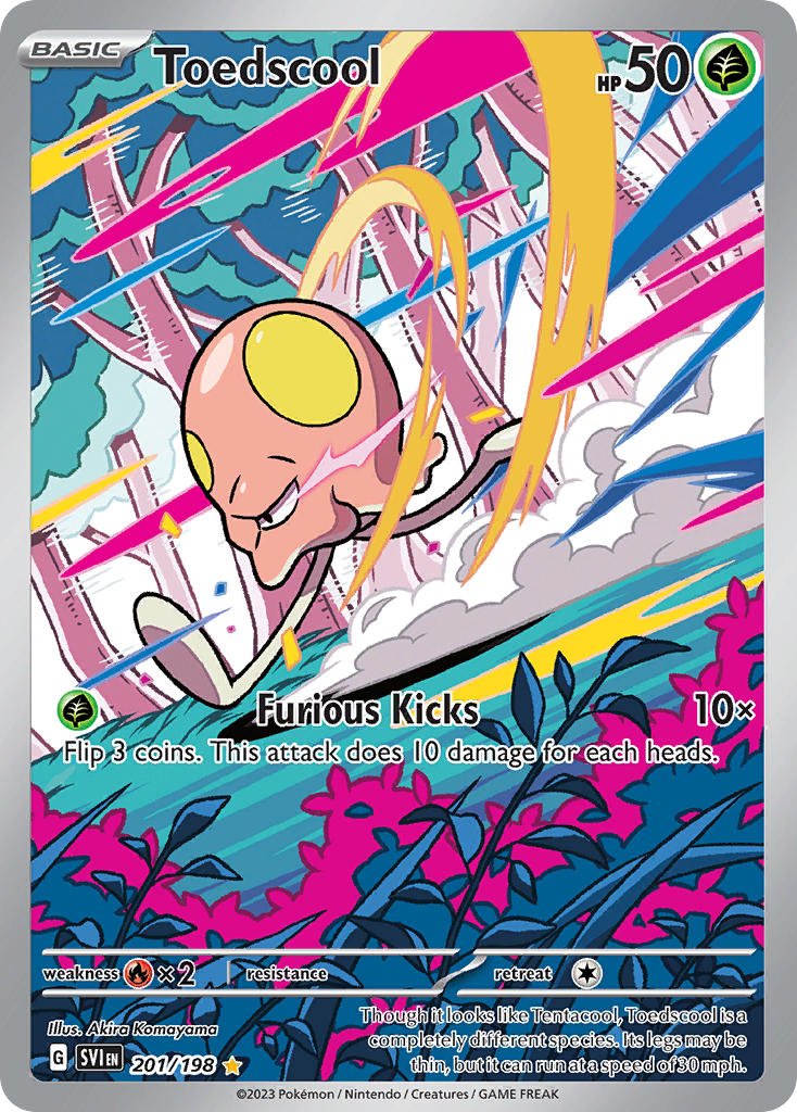 Toedscool⁣ - Scarlet & Violet⁣ (Illustration Rare)⁣ [201] English / Near Mint / Normal