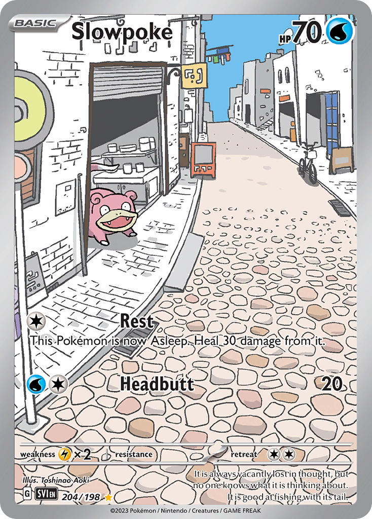 Slowpoke⁣ - Scarlet & Violet⁣ (Illustration Rare)⁣ [204] German / Near Mint / Normal
