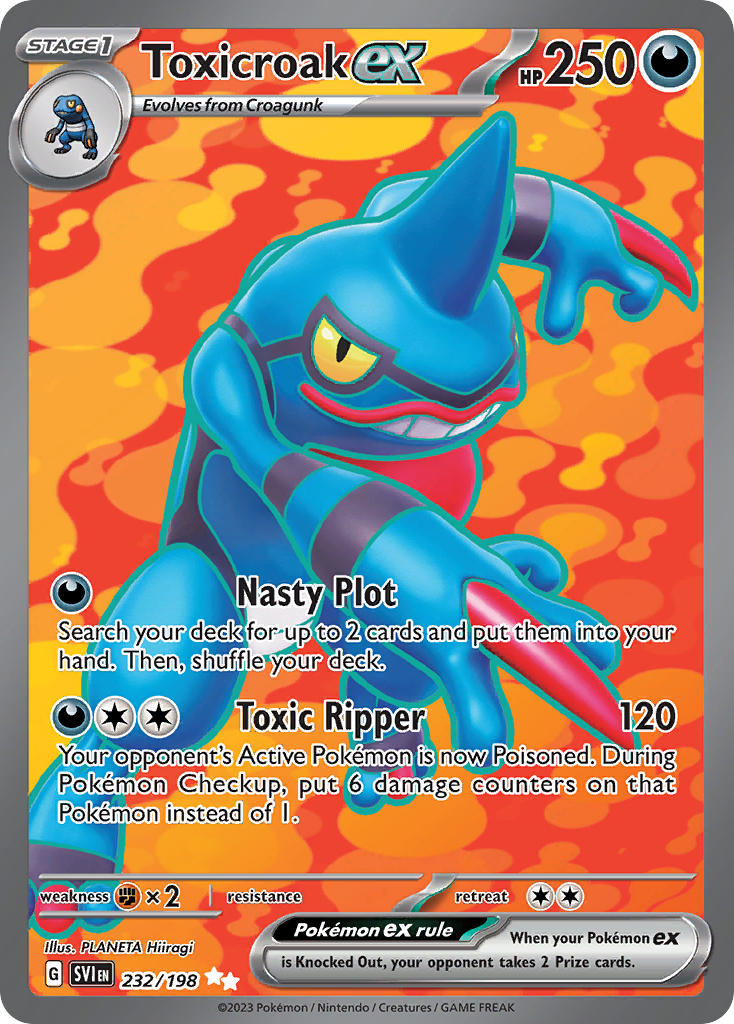 Toxicroak ex⁣ - Scarlet & Violet⁣ (Ultra Rare)⁣ [232] English / Near Mint / Normal